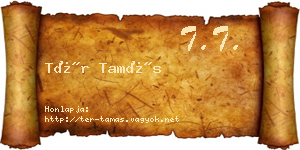 Tér Tamás névjegykártya
