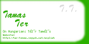 tamas ter business card
